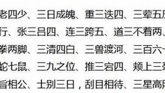 三字成语大全100个_三字成语大全100