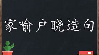 家喻户晓造句简单_家喻户晓造句简单的