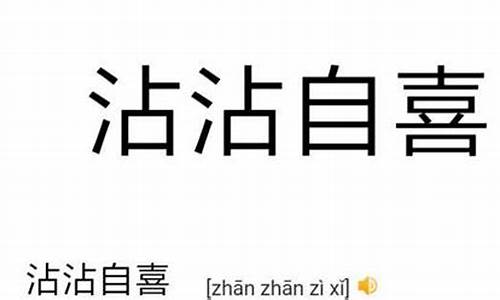 沾沾自喜什么意思简单点解释