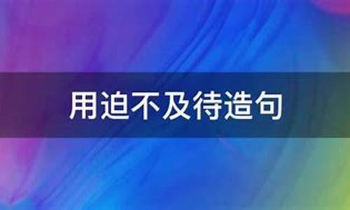 用迫不及待造一个句子_用迫不及待造句子六年级上册