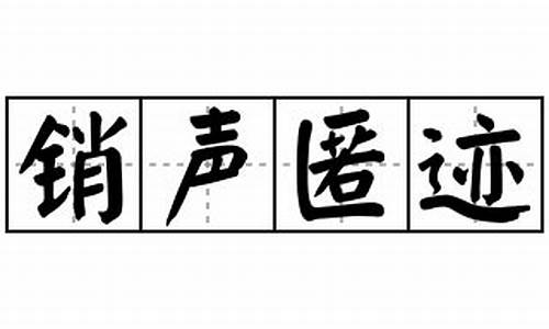 销声匿迹造句和解释_销声匿迹的意思和例句