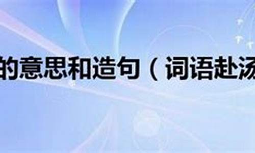 赴汤蹈火造句六年级水平简单_赴汤蹈火造句六年级水平简单一点