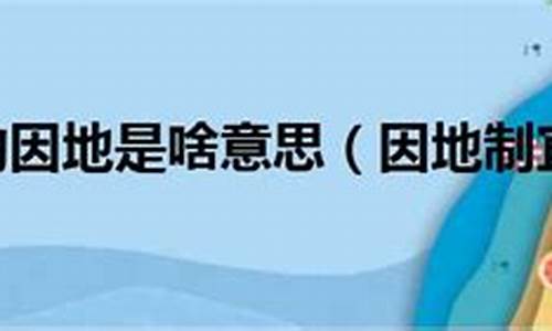 因地制宜的因是什么意思_因地制宜的意思和解释